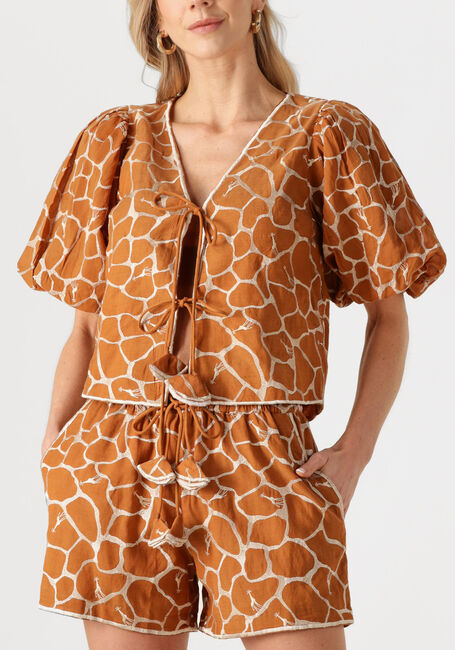 Bruine SCARLETT POPPIES Top KACIE TOP - large