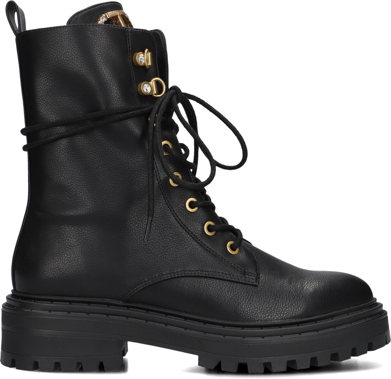 Twinset Milano Veterboots Dames 242tcp072, Maat: 36, Materiaal: Leer, Kleur: Zwart