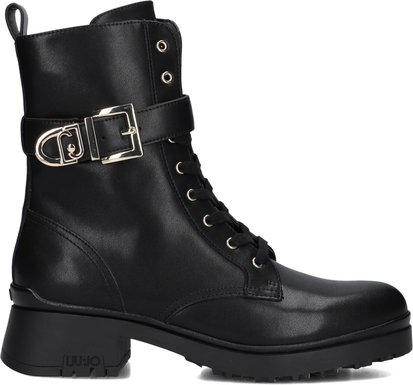 Liu Jo Veterboots Dames New Nancy 37, Maat: 38, Materiaal: Leer, Kleur: Zwart