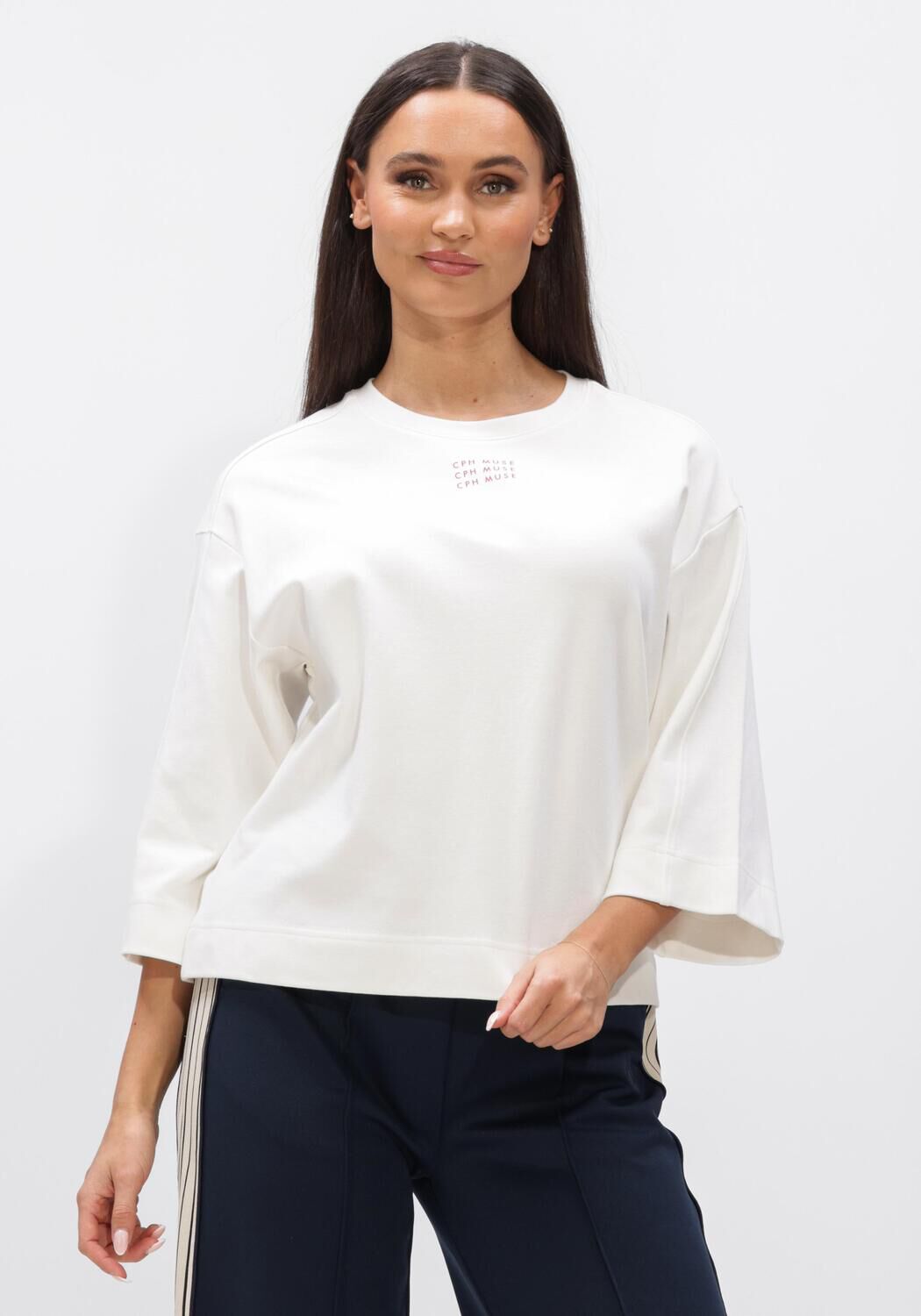 Copenhagen Muse Top Dames Cmmuse-tee, Maat: L, Kleur: Wit afbeelding 1