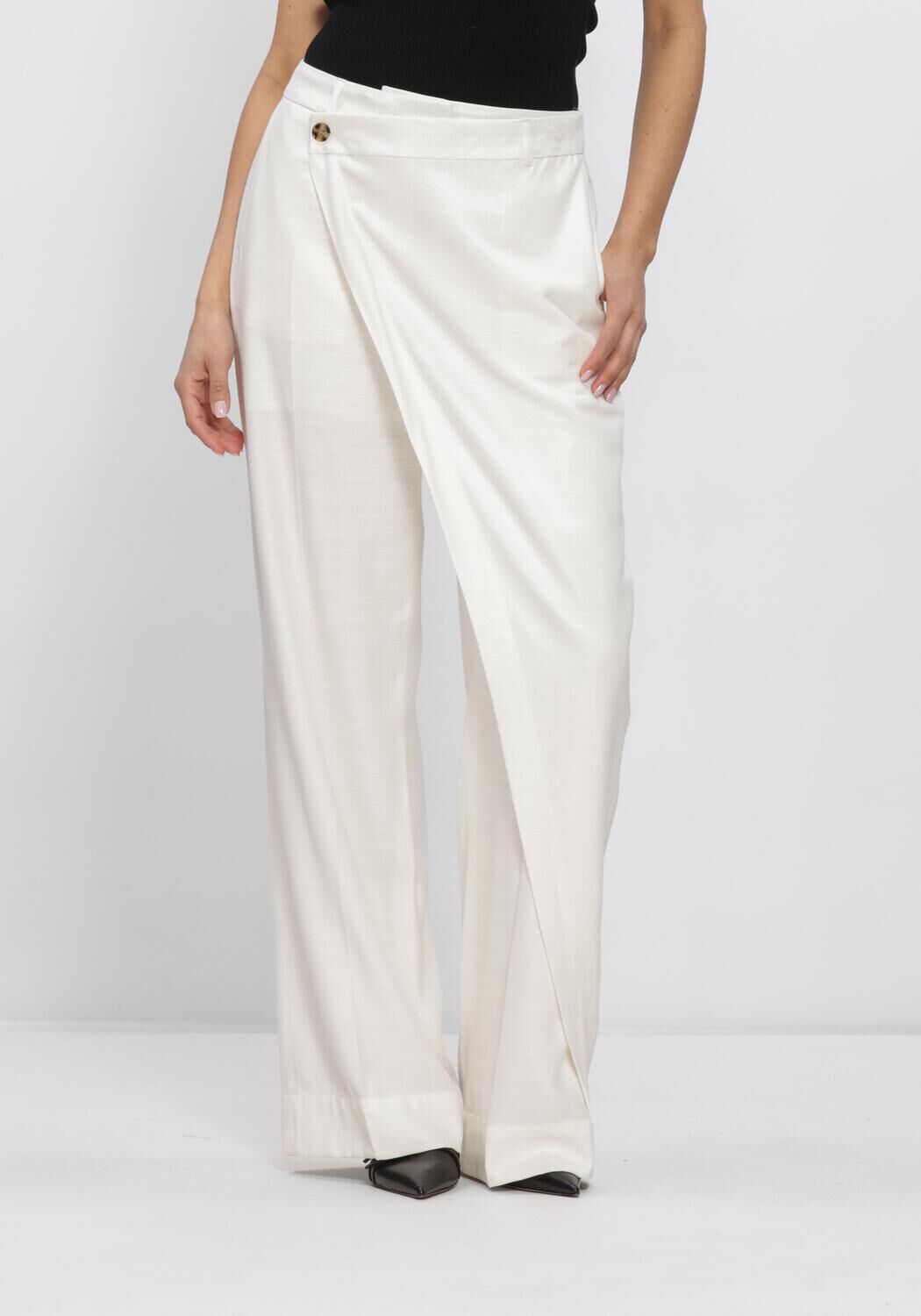 Witte HERSKIND Broeken ALINA MIDT WAIST PANTS - large