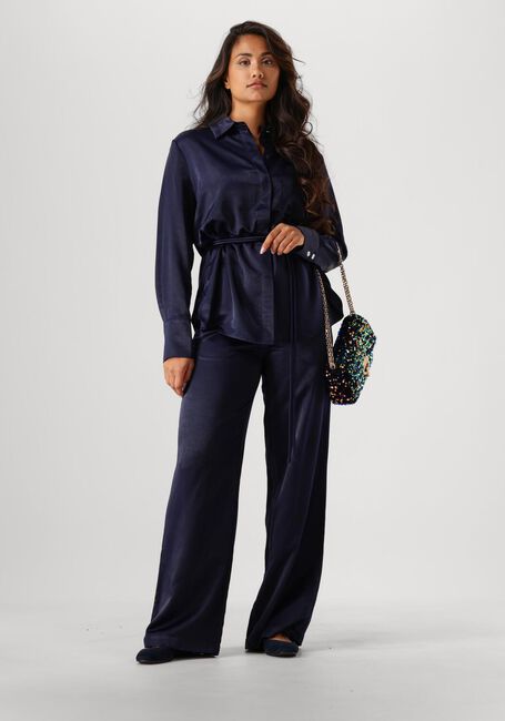 Donkerblauwe DANTE6 Pantalon NOLDY WIDE LEG PANTS - large