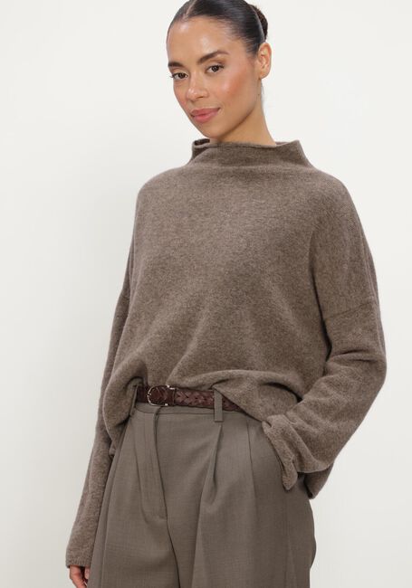 Taupe FILIPPA K Trui MIKA YAK FUNNELNECK SWEATER - large