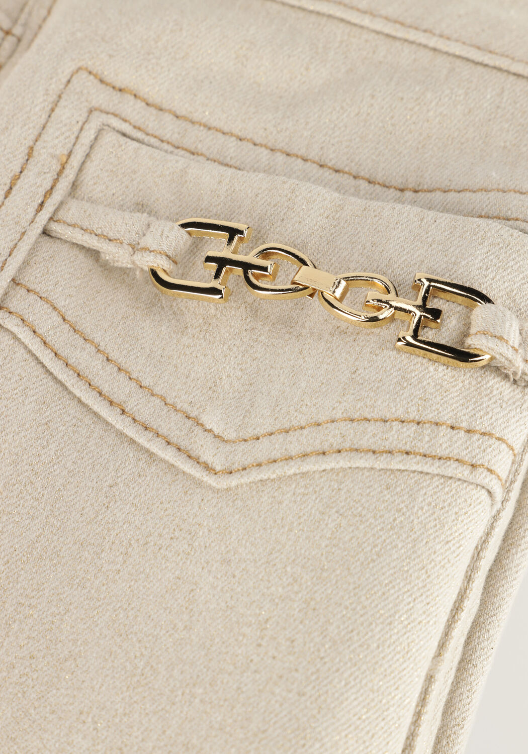 Beige MOS MOSH Wide jeans COLETTE SHIMMER PANTS - large