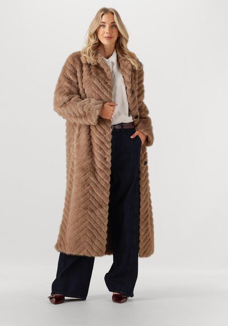 Bruine STUDIO AR Faux fur jas SCARLET - large