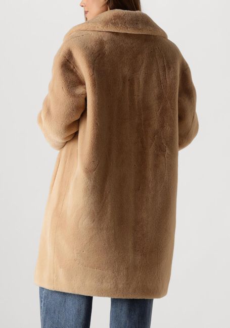 Beige STAND STUDIO Faux fur jas CAMILLE COCOON COAT - large