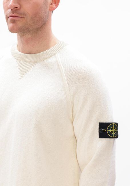 Ecru STONE ISLAND Trui CREW NECK S01D3 - large