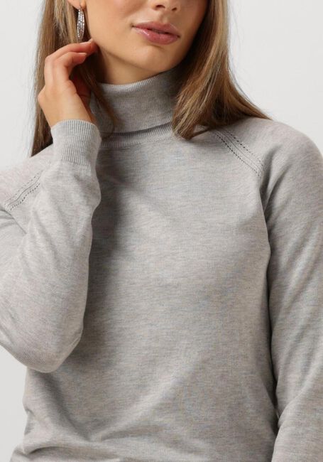 Grijze SUMMUM Coltrui TURTLE NECK SWEATER SOFT VISCOSE POLYAMIDE KNIT - large