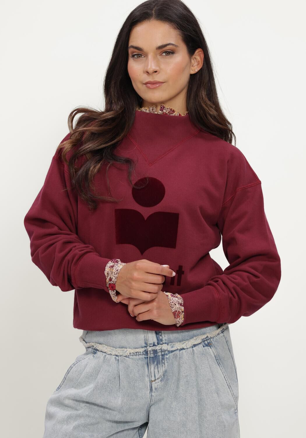 Bordeaux ISABEL MARANT Trui MOBY SWEAT SHIRT - large