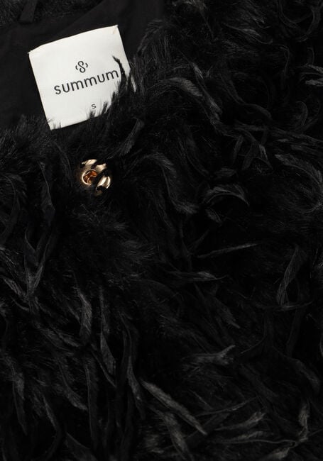 Zwarte SUMMUM Vest SHORTSLEEVE JACKET FAUX FEATHER FUR Zwarte SUMMUM Vest SHORTSLEEVE JACKET FAUX FEATHER FUR - large