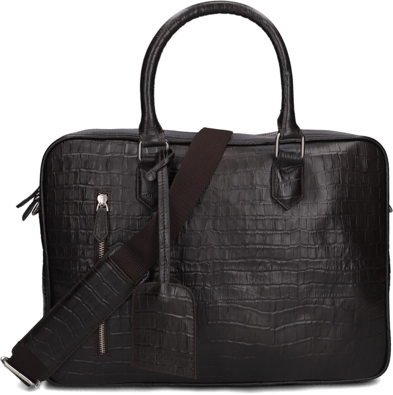 Stefano Lauran Stefano Lauran Laptoptas Sr177, Materiaal: Leer, Kleur: Bruin