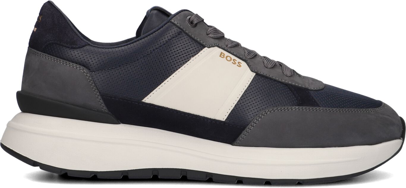 Boss Lage Sneakers Heren Jace Runn, Maat: 45, Materiaal: Leer, Kleur: Blauw