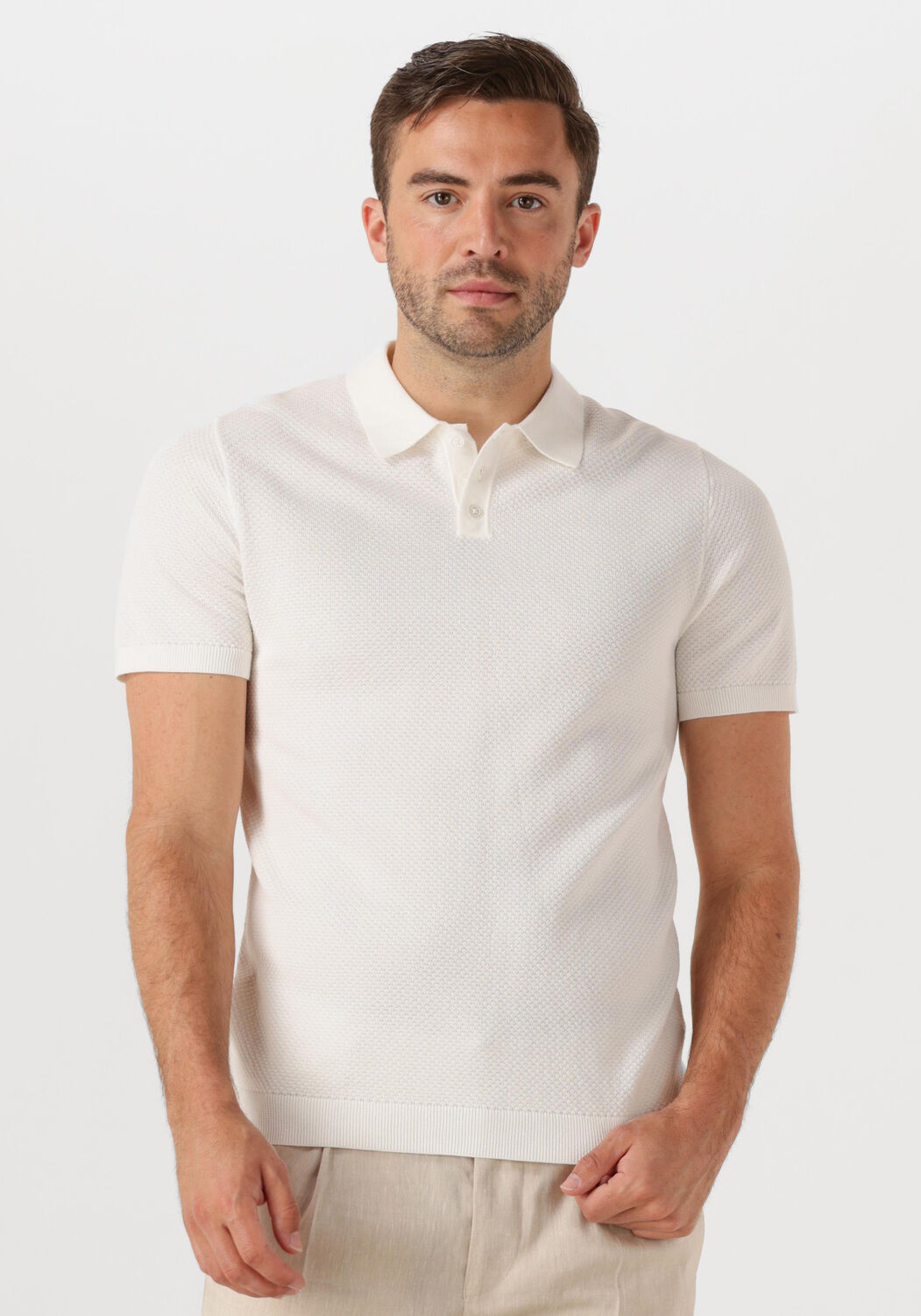 Drykorn Polo Heren Triton 420187, Maat: L, Kleur: Wit