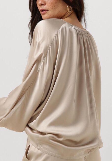 Beige RESORT FINEST Blouses SATIN BALLOON BLOUSE - large