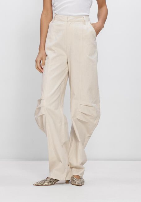 Beige ROTATE Pantalon LINEN SUITING PANTS - large