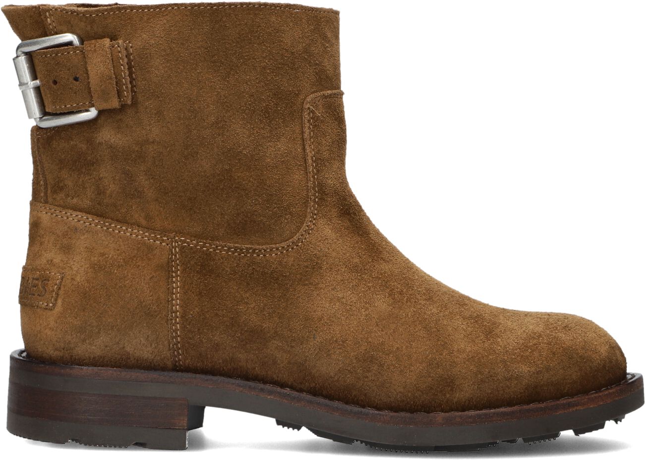Shabbies Enkelboots Dames Alyd, Maat: 40, Materiaal: Suède, Kleur: Cognac