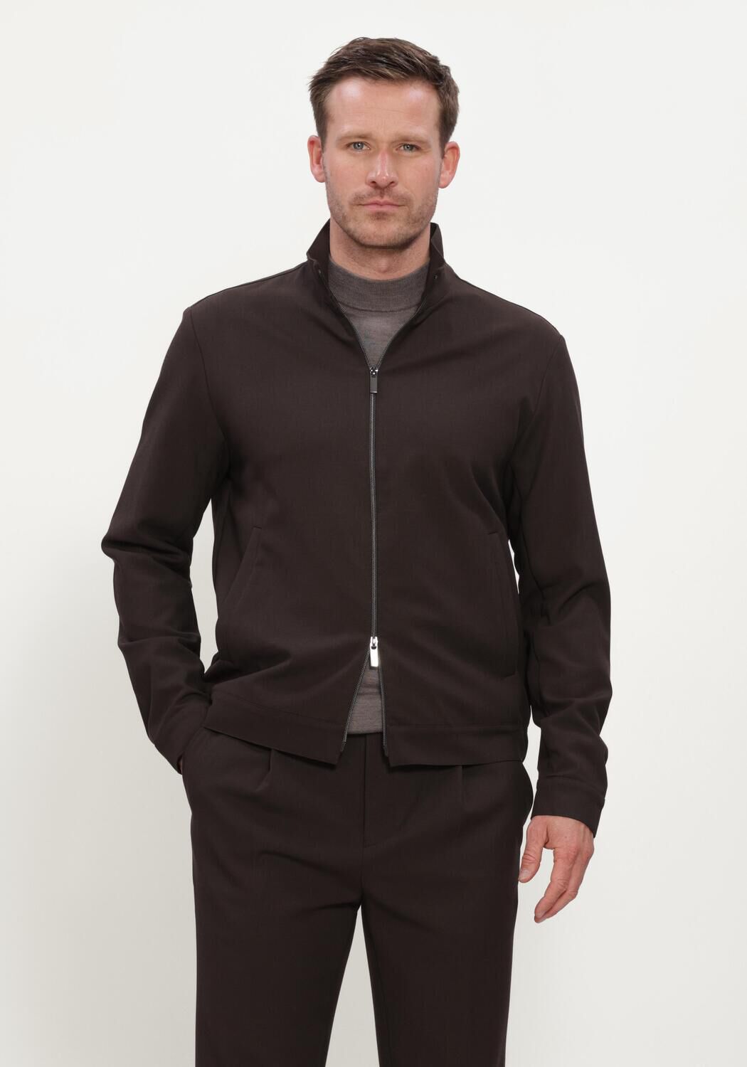 Bruine STEFANO LAURAN Overshirts SL-CAMIEL - large