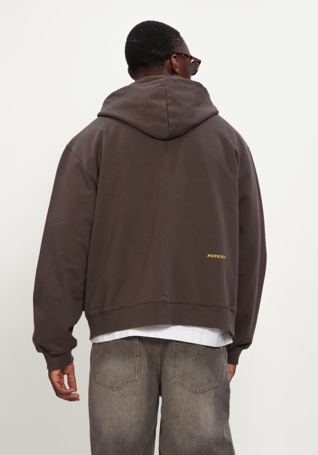 Bruine POCKIES Sweater OOO ZIP HOODIE - large