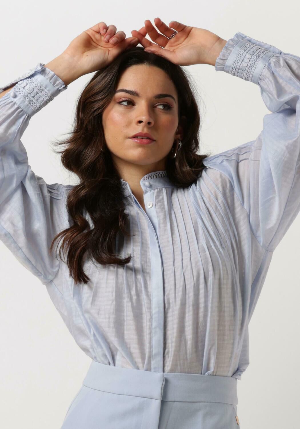 AAIKO Blouse Dames Carlita Ten 614, Maat: L, Kleur: Blauw