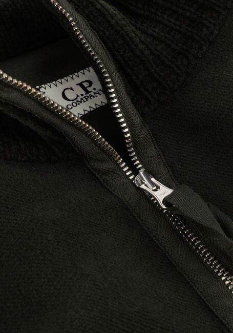 Donkergrijze CP COMPANY Sweater SWEATSHIRTS POLO COLLAR IN BRUSHED EMERIZED DIAGONAL FLEECE - large