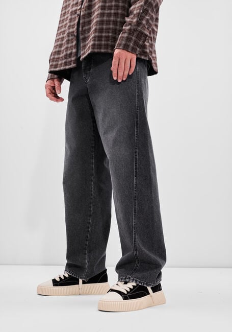 Antraciet OLAF HUSSEIN Jeans RELAXED DENIM PANT - large