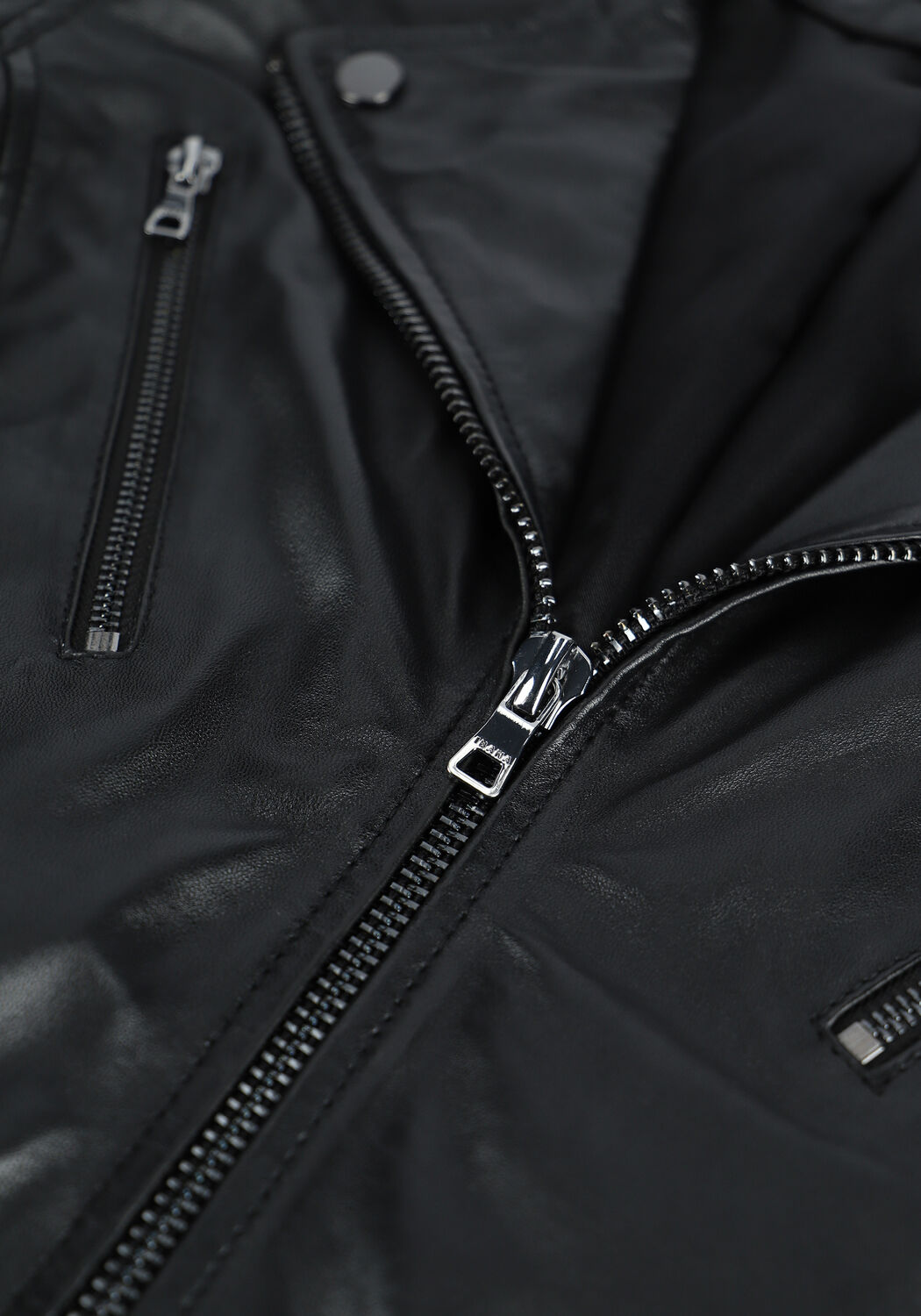 Zwarte IBANA Leren jas MOSS - large