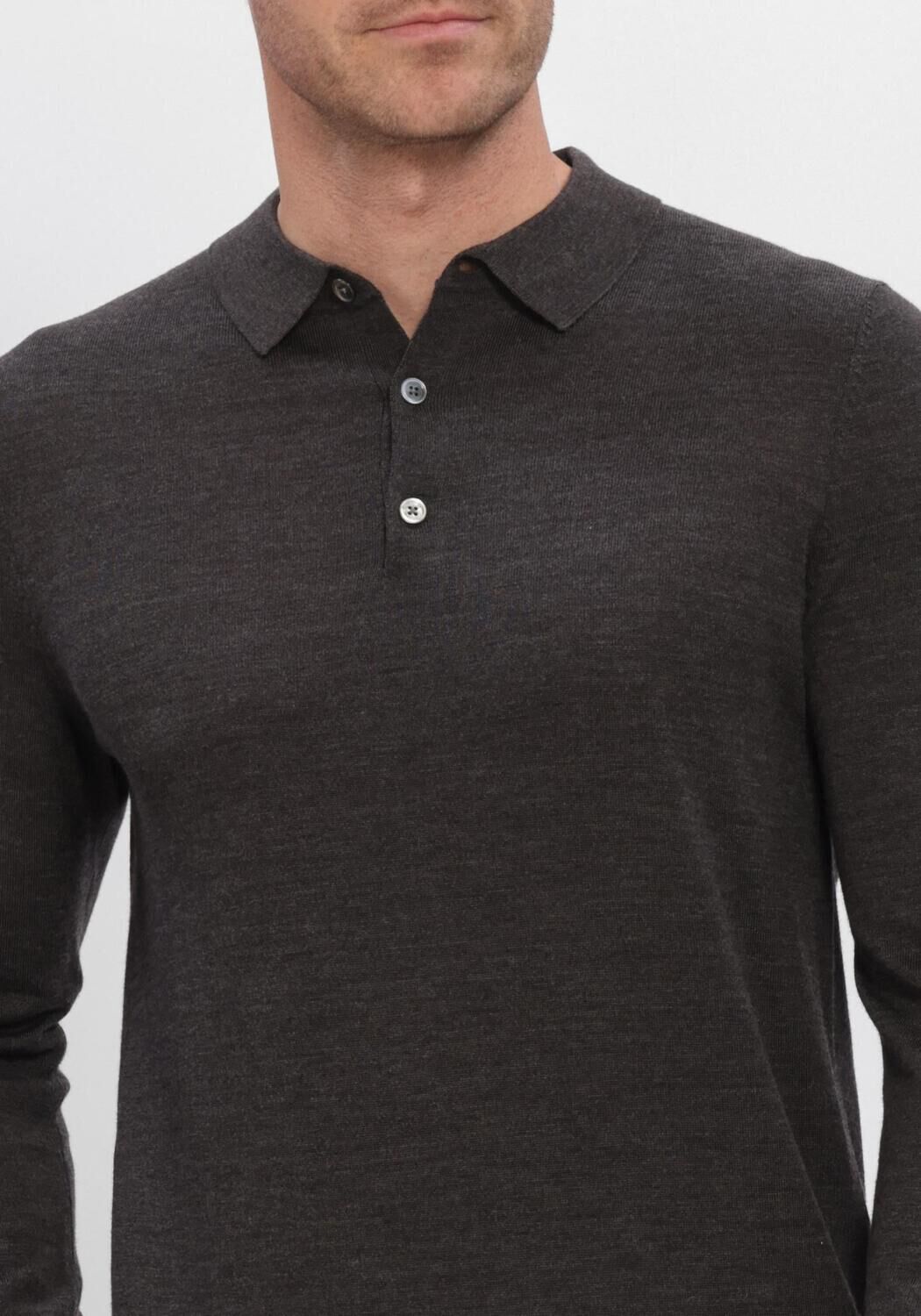 Antraciet PROFUOMO Trui POLO LS EXTRAFINE MERINO - large