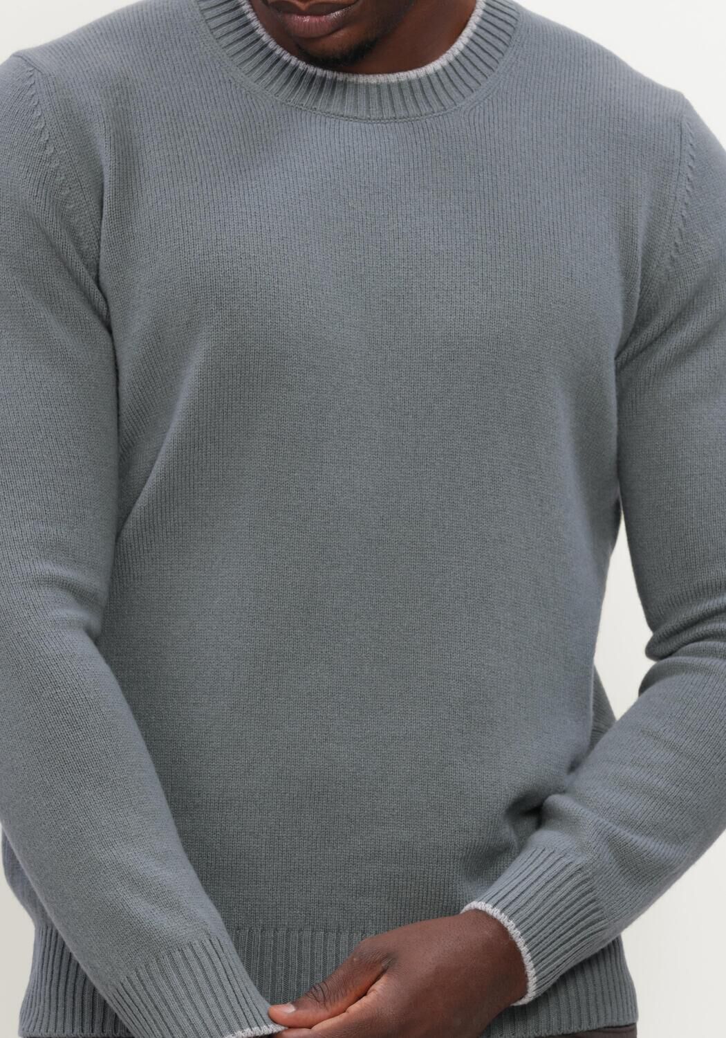 Blauwe GRAN SASSO Polo CREW L/SLV - large