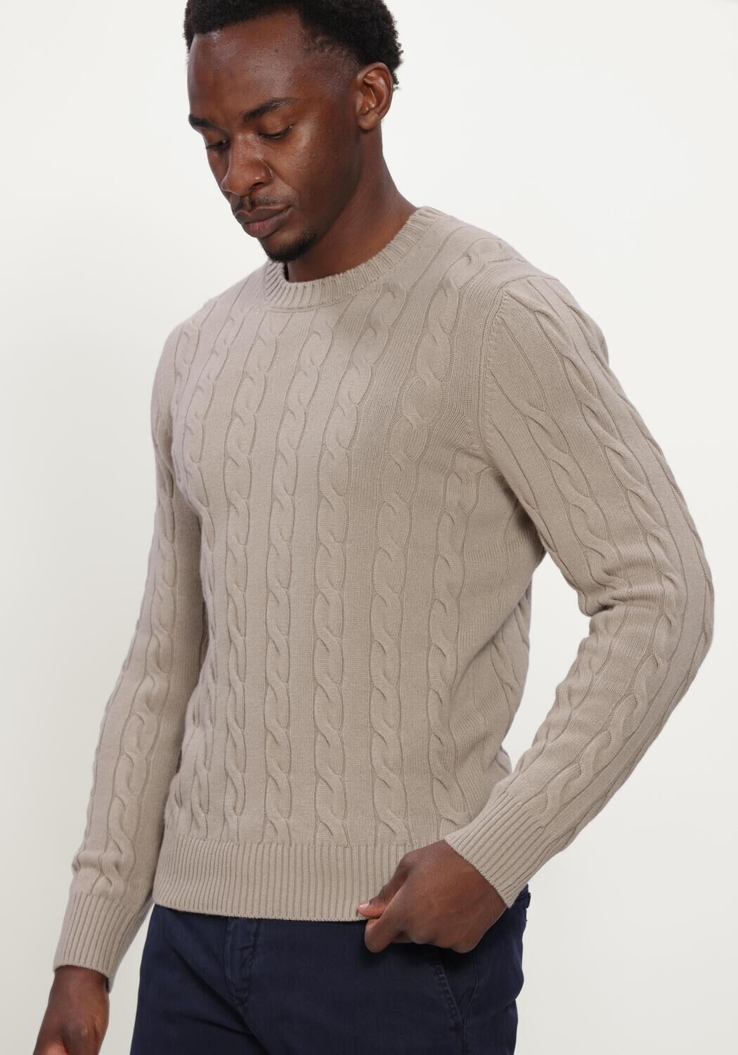 Beige GRAN SASSO Trui CREW L/SLV - large
