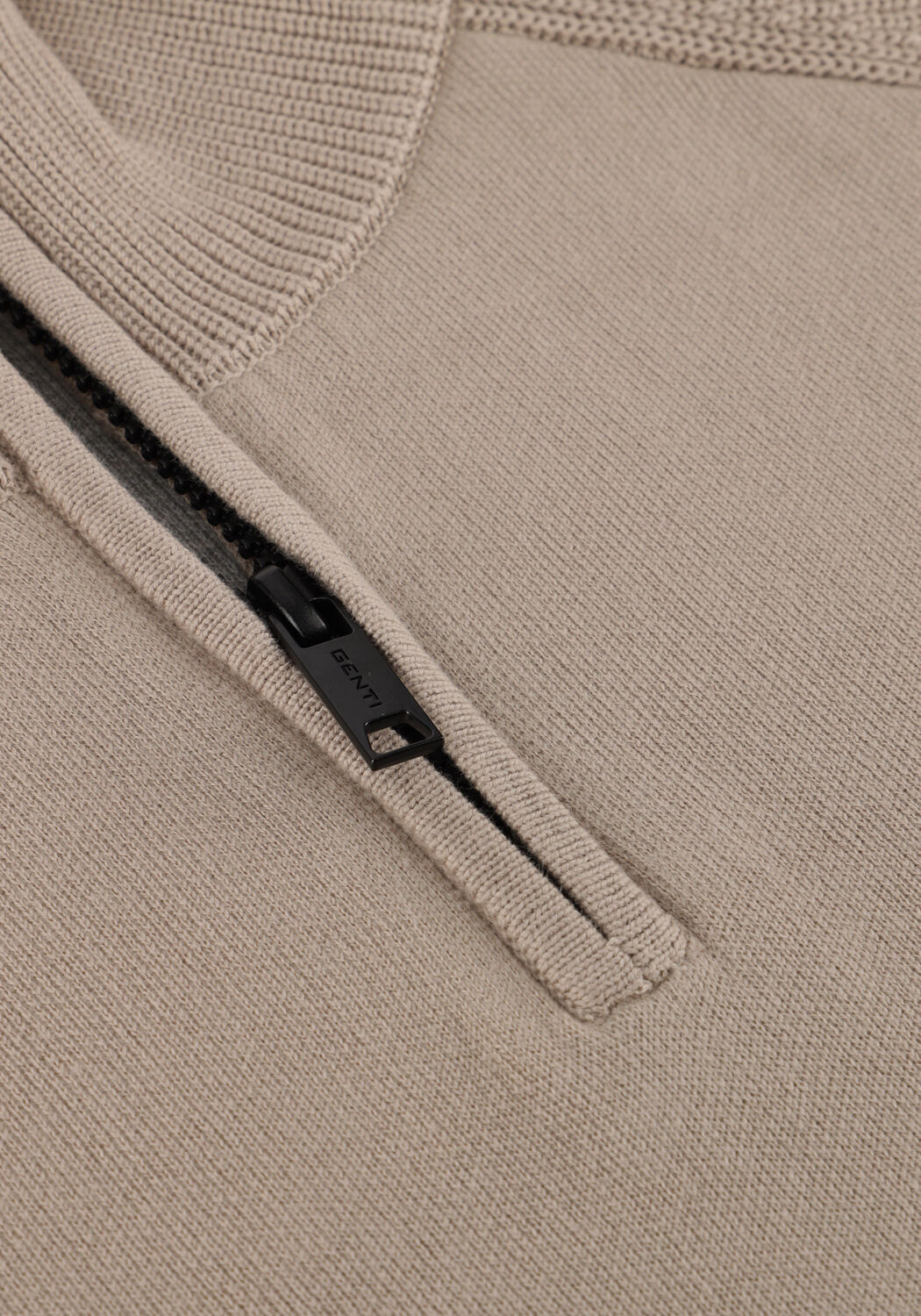 Beige GENTI Trui TURTLE ZIP - large