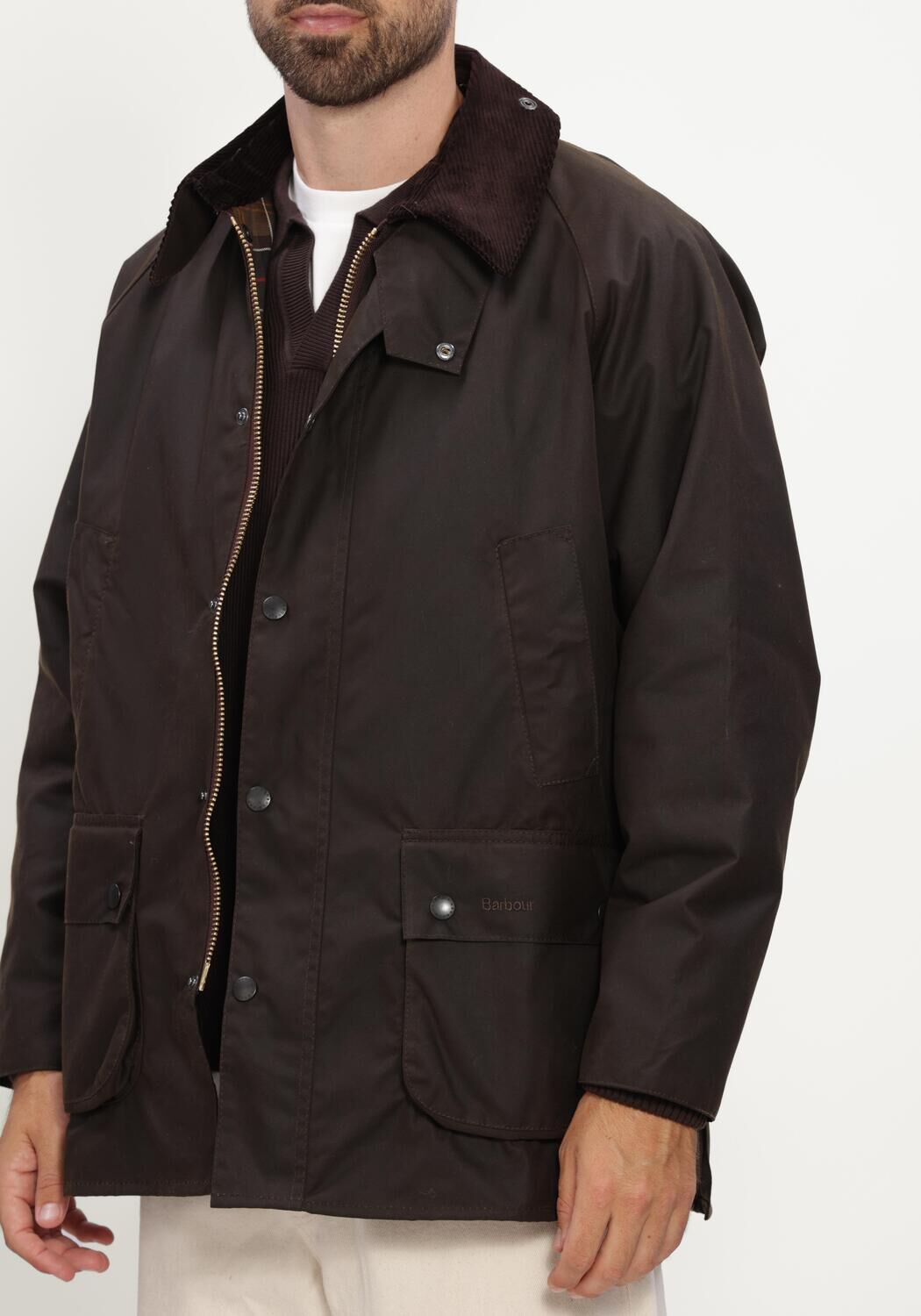 Groene BARBOUR Jack CLASSIC BEDALE WAX JACKET JACKETS - large