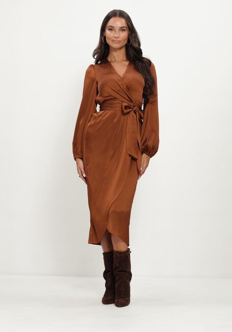 Cognac LINA LOCCHI Midi jurk LL-BEA - large