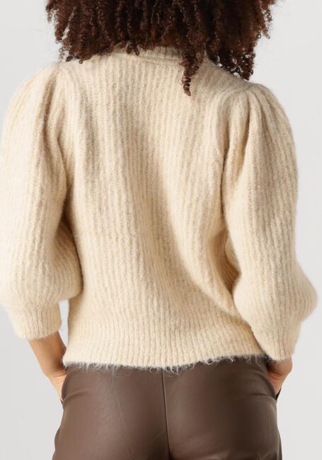 Ecru CO'COUTURE Trui CORALIE CC BOW RIB CARDIGAN - large