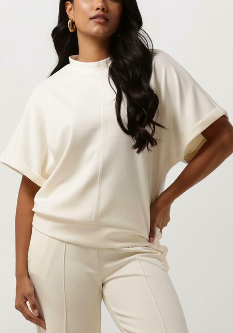 Gebroken wit SUMMUM Top SWEATER TOP SHORT SLEEVE - large