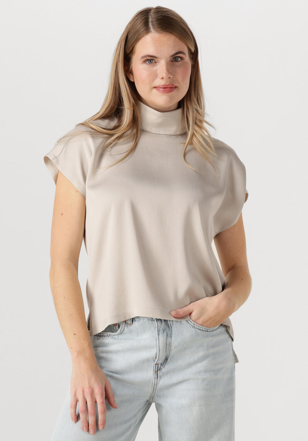 Drykorn Top Dames Alaria 1, Maat: L, Kleur: Beige
