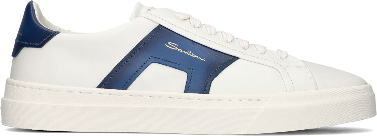 Santoni Lage Sneakers Heren Gloria 21779, Maat: 42, Materiaal: Leer, Kleur: Wit