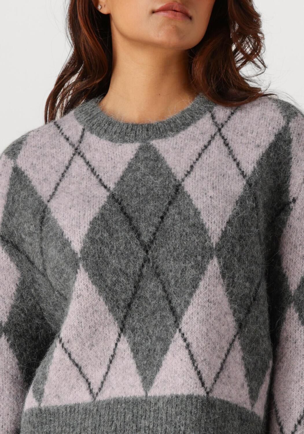 Grijze HERSKIND Trui CARTER KNIT BLOUSE - large