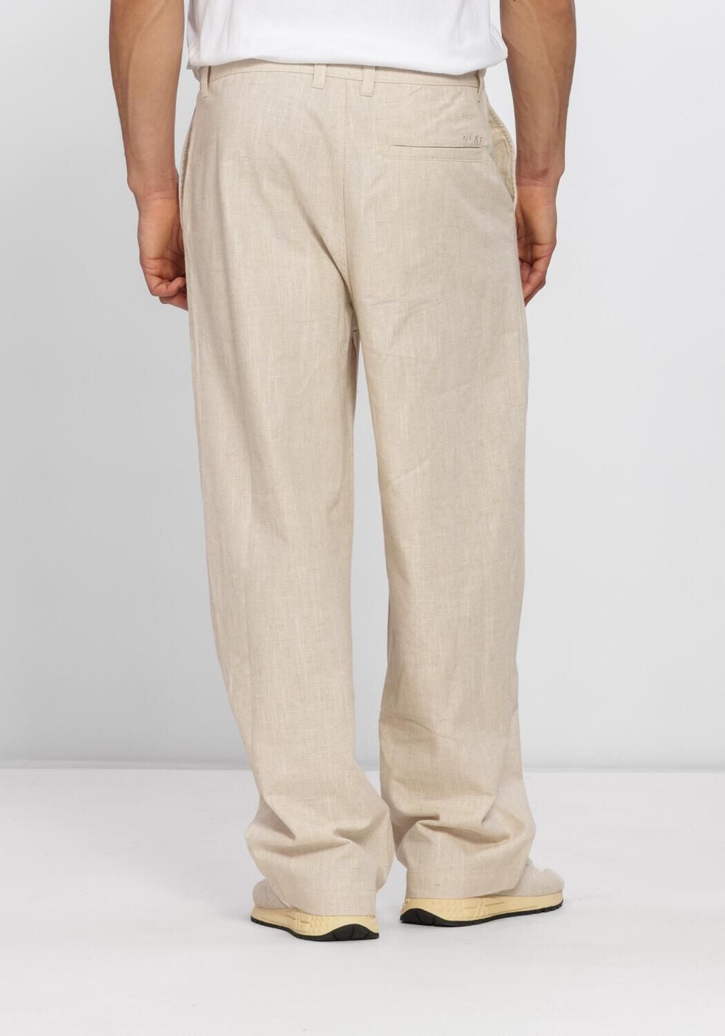 Zand OLAF HUSSEIN Chino LINEN BARREL LEG PANTS - large