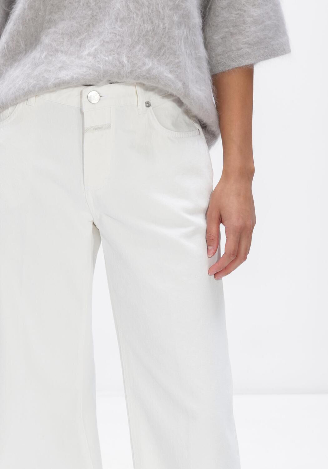 Ecru CLOSED Wide jeans GILLAN - large