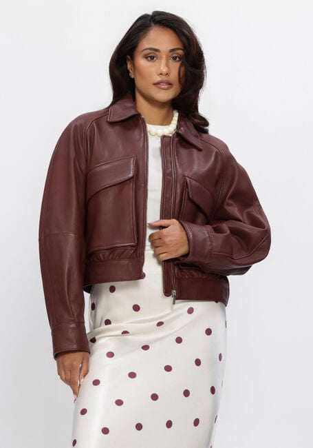 Bordeaux STUDIO AR Leren jas ANA SHEEP VEG NAPPA - large