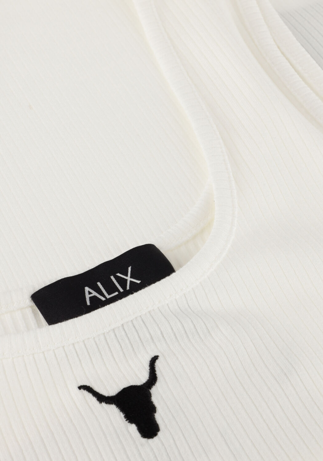 Witte ALIX THE LABEL Top LADIES KNITTED TANKTOP - large