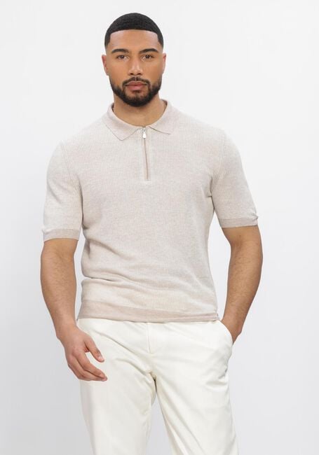 Beige GRAN SASSO Polo TENNIS ZIP S/SLV - large