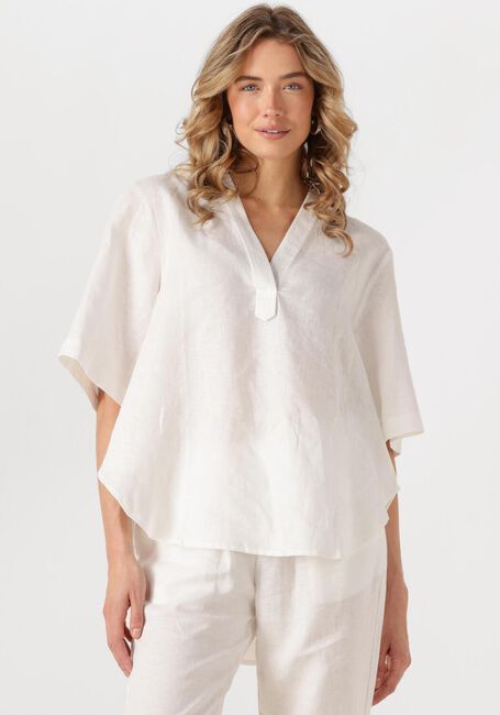 Witte RESORT FINEST Top SHORT SLEEVE BLOUSE - large