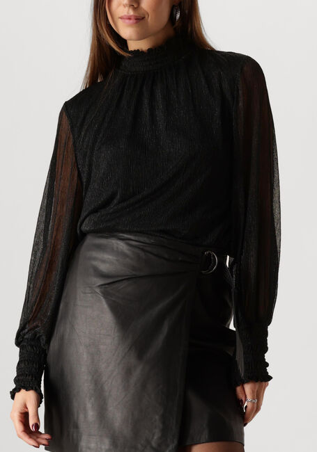 Zwarte MOS MOSH Blouses XIMENA GLAM LS BLOUSE - large