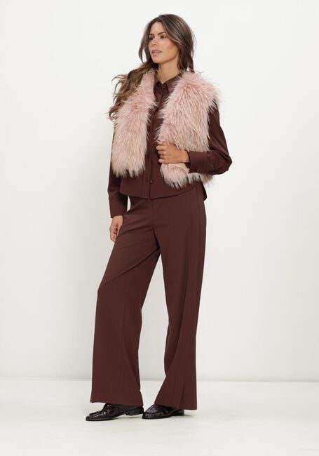 Bruine LUISA CERANO Pantalon WIDELEG AUS PUNTO-MILANO - large