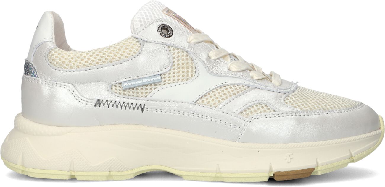 Floris van Bommel Lage Sneakers Dames Sfw-10133 Daysi, Maat: 35, Materiaal: Leer, Kleur: Zilver