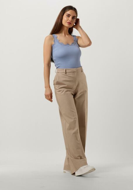 Blauwe ROSEMUNDE Top SILK TOP W/ LACE - large