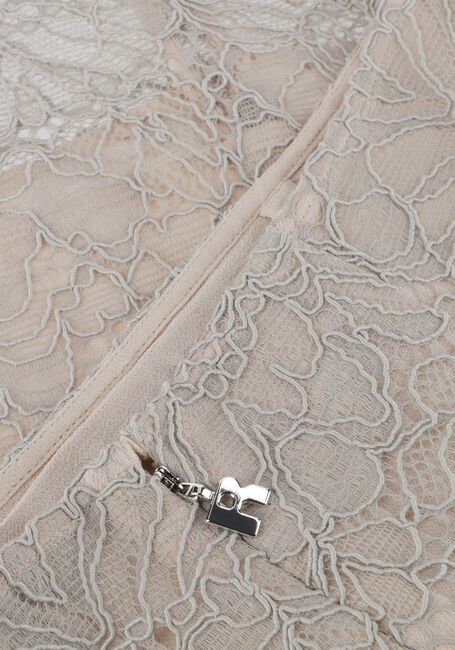 Lichtgrijze ROTATE Midirok FLOWER MESH PENCIL SKIRT - large