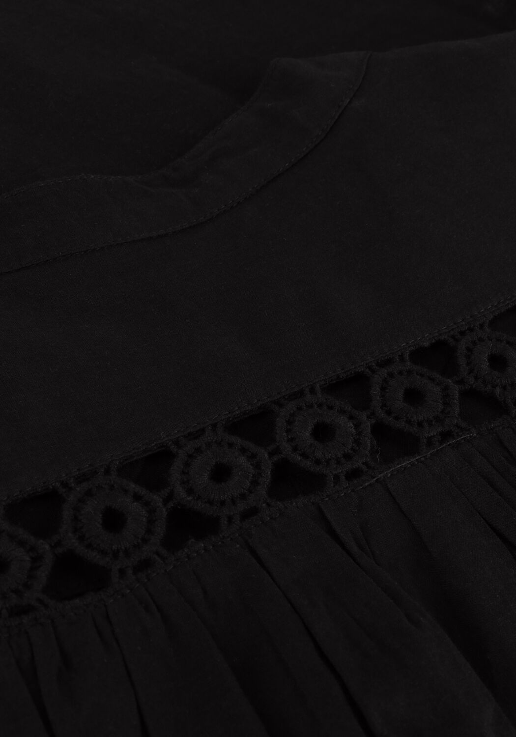 Zwarte SUMMUM Midi jurk DRESS COTTON VOILE - large