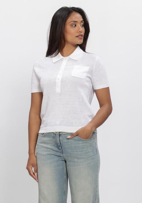 Witte LUISA CERANO T-shirt LEINEN POLO - large